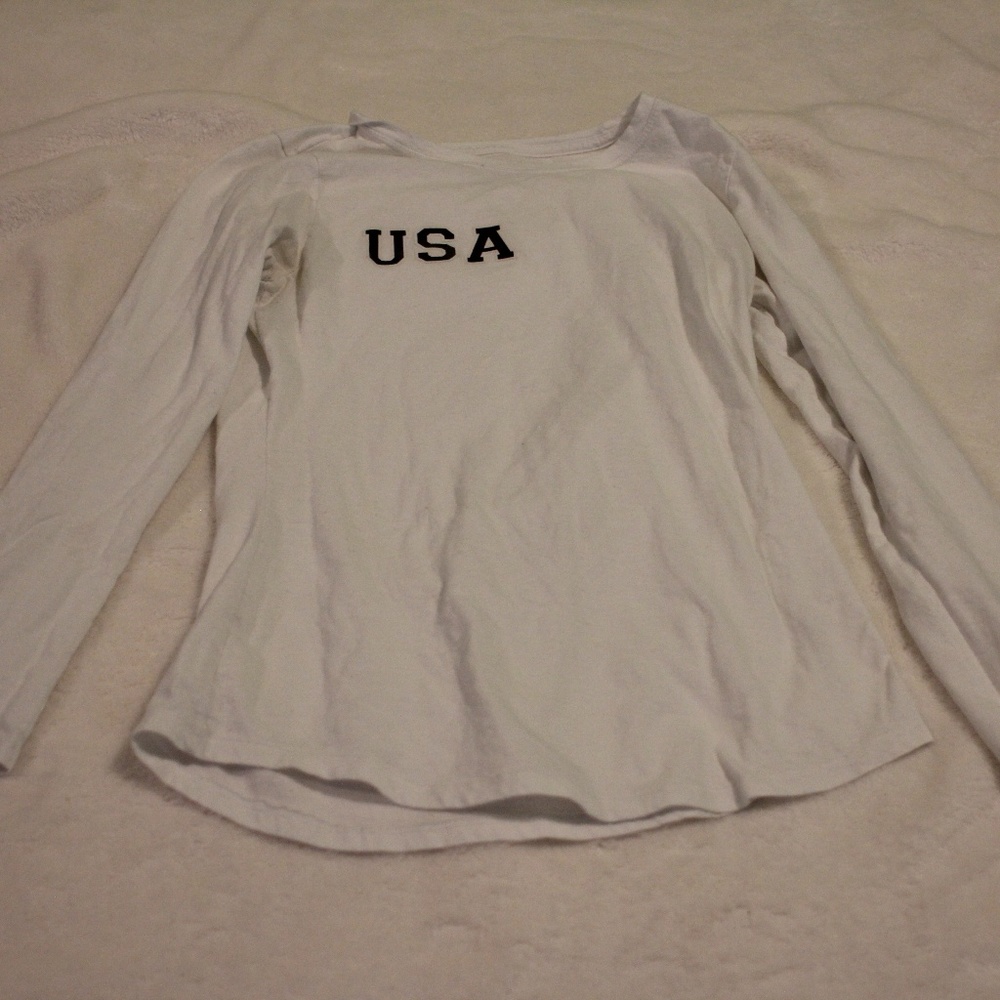 HANES Long Sleeve USA Shirt
